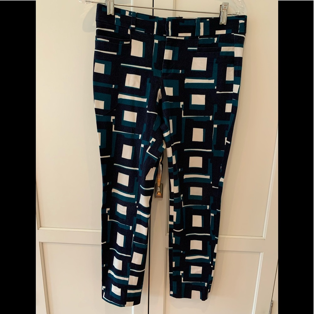 Banana Republic Geo Print Sloan Fitted Pants